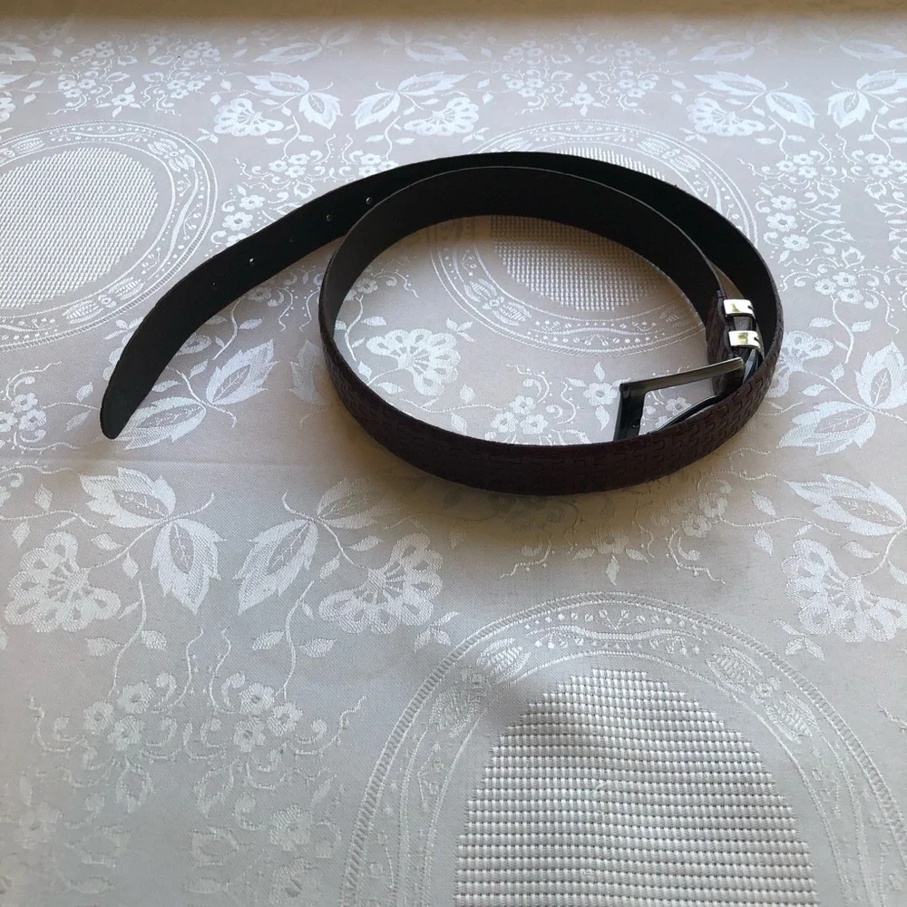 PGA Tour Textured Brown Top Grain Leather Belt with Silver Buckle Men’s Size 40